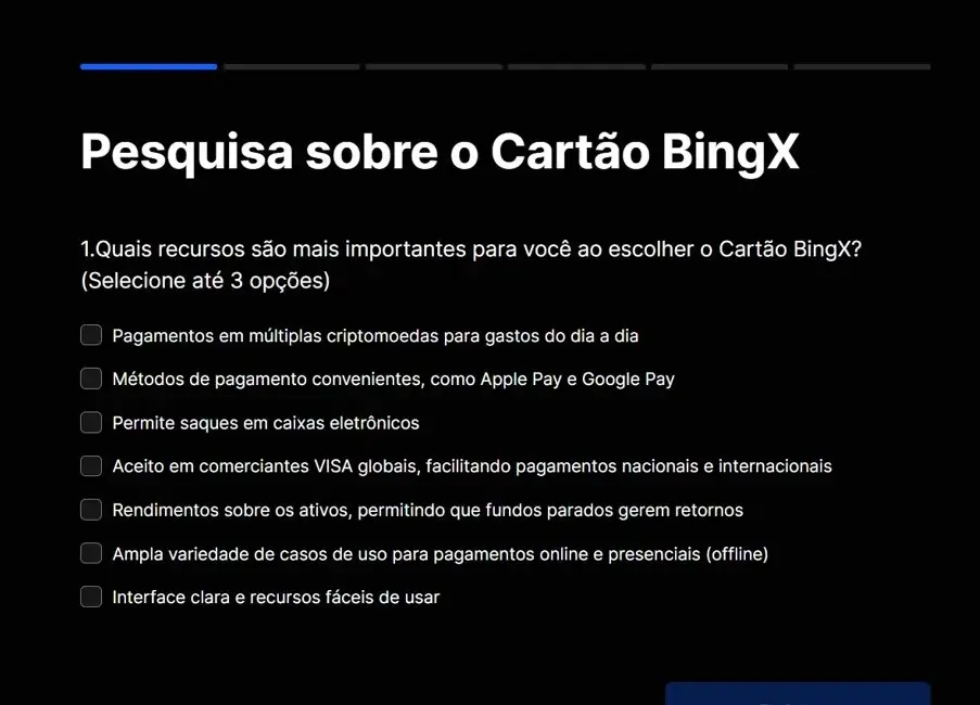 Pesquisa do cartão