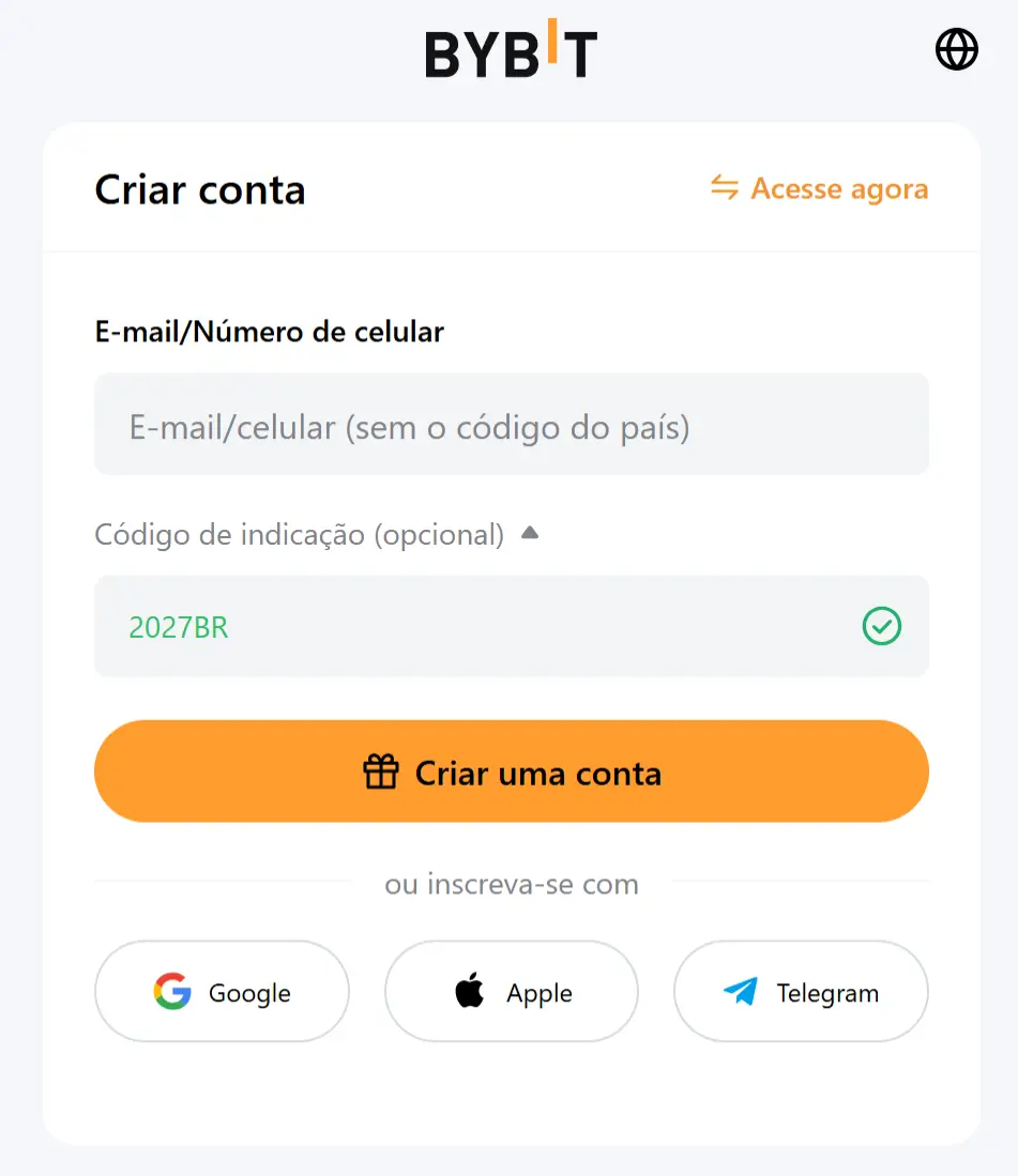 Código de indicação Bybit